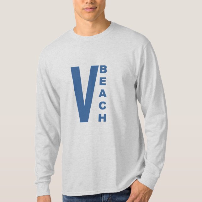 Camiseta T-shirt cendre manches longues  VIRGINIA  BEACH (Frente)