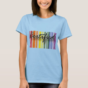 Camiseta T-shirt certificado ORGULHO GAY do ARCO-ÍRIS