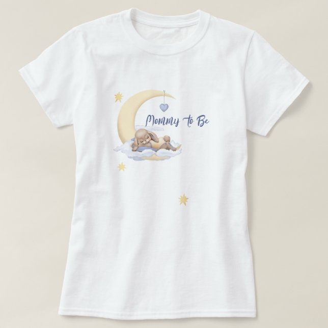 Camiseta T-shirt chá de fraldas "mammy to by" (Frente do Design)