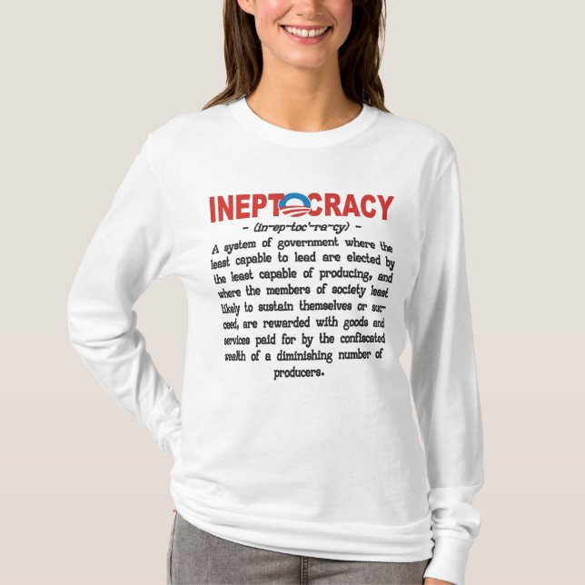 Camiseta T-shirt & chapéus de Ineptocracy da administração (Frente)