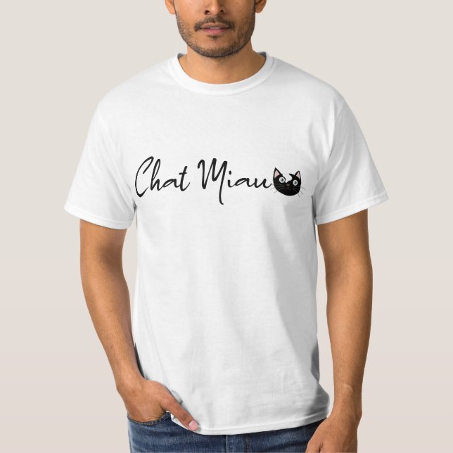 Camiseta T-SHIRT Chat Miaou tête de chat (Frente)