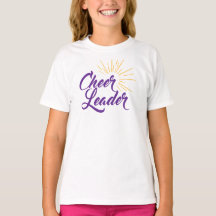 T-Shirt cheerleader - Roxo e Dourado