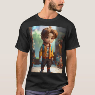 Camiseta T-Shirt Chibi Boy Fotográfico De Corpo 4D