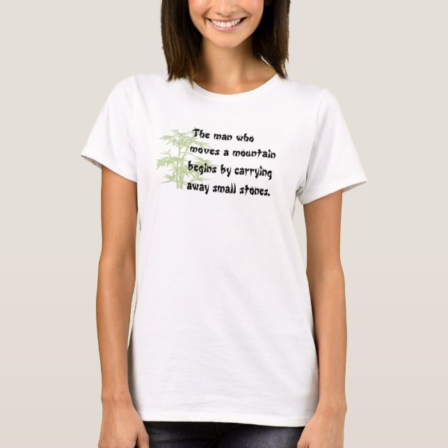 Camiseta T-shirt chinês do provérbio (Frente)