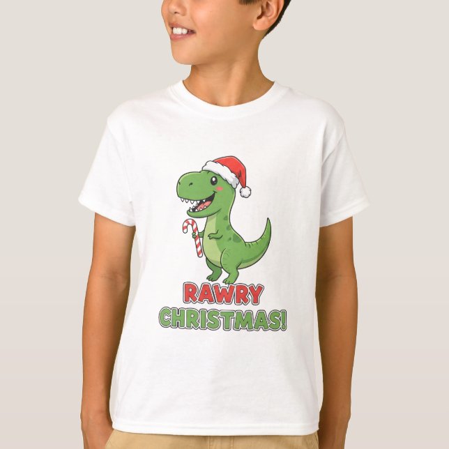 Camiseta T-Shirt Christmas Dino (Frente)