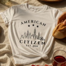 T-Shirt cidadão americano moderno | Ano Personaliz