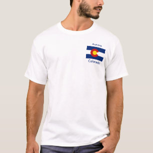 Camiseta T-Shirt Cidade do Mapa do Colorado
