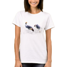 T-Shirt cinza Crowned Crane (Balearica regulorum)