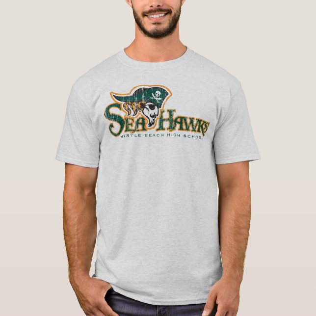 Camiseta T-shirt cinzento do descolamento Seahawk (L) (Frente)