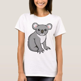 Camiseta T-shirt cinzento feliz bonito do desenho do Koala