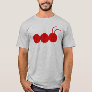 Camiseta T-shirt cinzento/vermelho do caçador do inseto