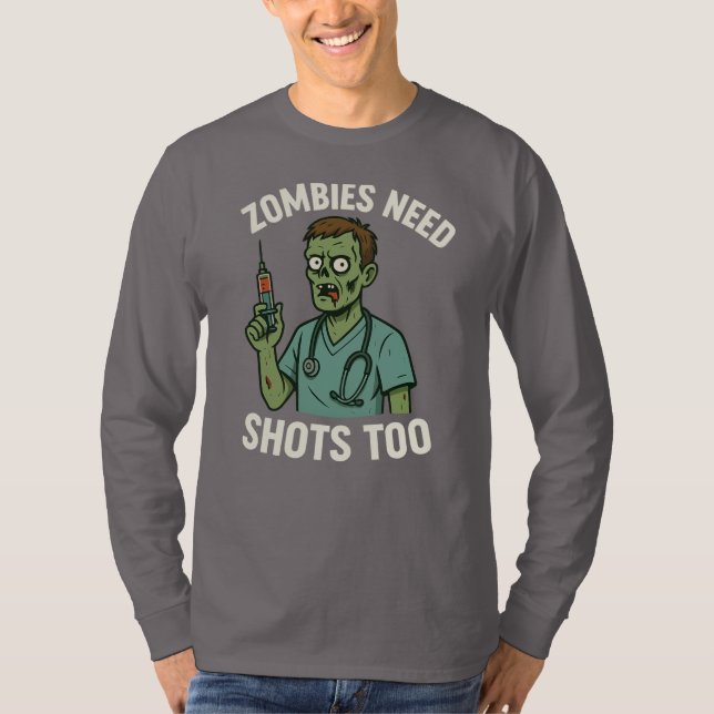 Camiseta T-Shirt Cirurgia de Dia de as Bruxas engraçado (Frente)