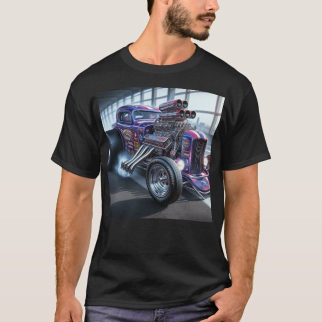 Camiseta T-Shirt Classic Dragster car Personalizado (Frente)