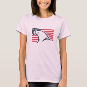Camiseta T-shirt clássica com marca de águia nos EUA