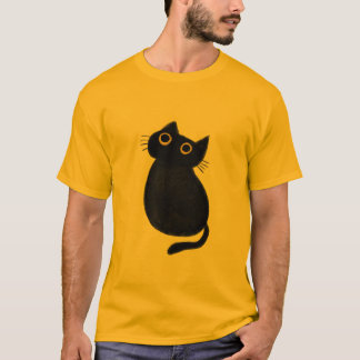 Camiseta t-shirt clássica, desenho animado de gato