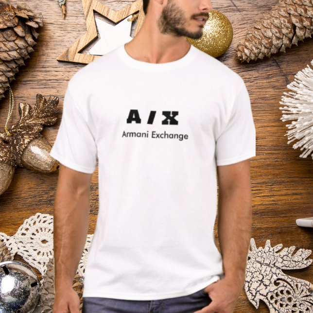 Camiseta t-shirt clássica do logotipo A/X Armani Exchange (Criador carregado)