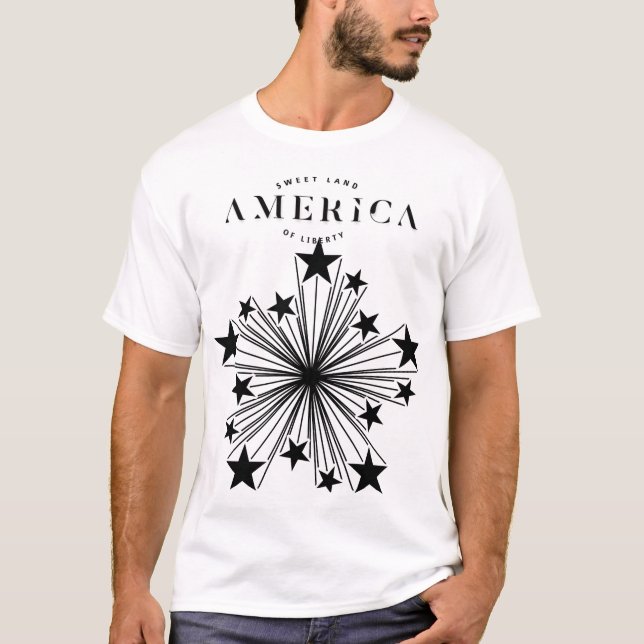 Camiseta T-Shirt clássico "American Stars" (Frente)