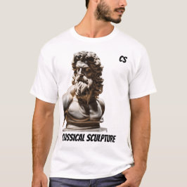 Camiseta T-Shirt Clássico com Escultura