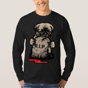 Camiseta T-Shirt Clássico com Pedra Clássica de Cute Pug 95