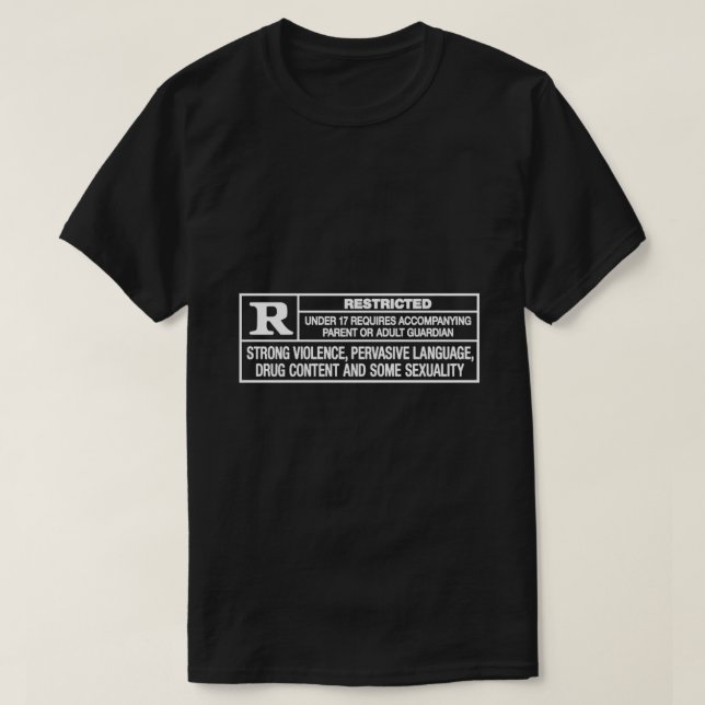Camiseta T-Shirt Clássico com R Classificado (Frente do Design)