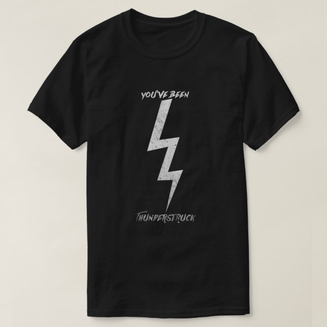 Camiseta T-Shirt Clássico com Thunderstruck (Frente do Design)