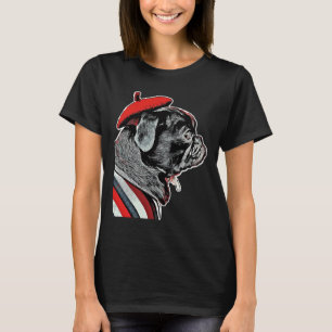 Camiseta T-Shirt Clássico Cute Black Pug 69