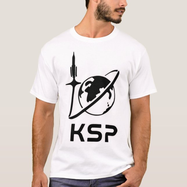 Camiseta T-Shirt Clássico da Agência Espacial KSP (Frente)