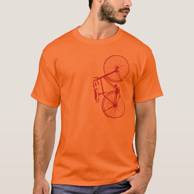 Camiseta T-shirt clássico da bicicleta dos homens (Frente)