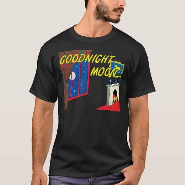 Camiseta T-Shirt Clássico da Lua de Boa Noite (Frente)