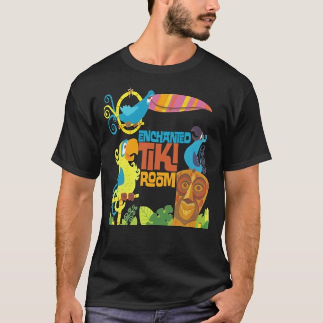 Camiseta T-Shirt Clássico da sala TIKI ENCANTADA (Frente)