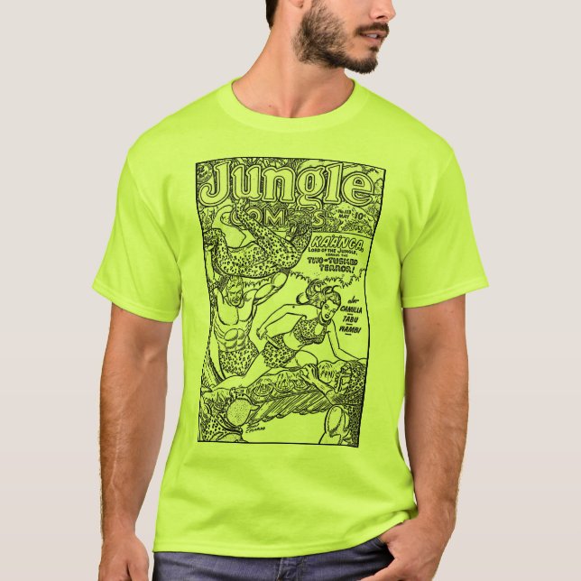 Camiseta T-Shirt Clássico das Histórias em quadrinhos Selva (Frente)
