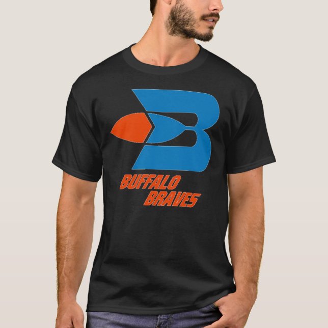 Camiseta T-Shirt Clássico de Basquete Buffalo Braves (Frente)
