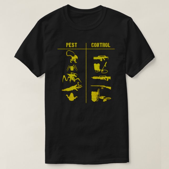 Camiseta T-Shirt Clássico de Controle de Pest (Frente do Design)