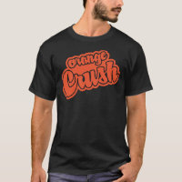 T-Shirt Clássico de Esmagamento Laranja