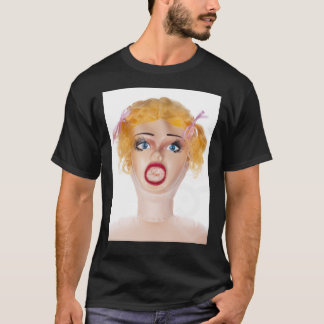 Camiseta T-Shirt Clássico de Explosão da Face da Boneca Adu
