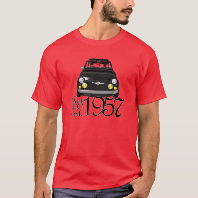 Camiseta T-shirt clássico de Fiat 500 (Frente)