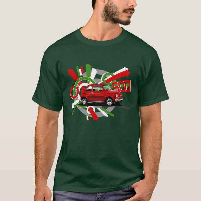 Camiseta T-shirt clássico de Fiat 500 (Frente)