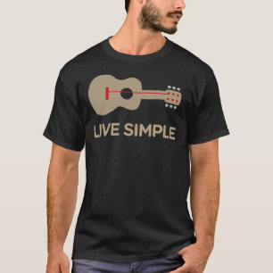 Camiseta T-Shirt Clássico de Guitarra Simples ao Vivo