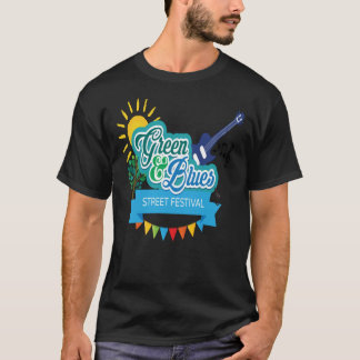 Camiseta T-Shirt Clássico de MÚSICA VERDE E AZUL