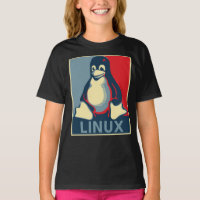 T-Shirt Clássico de poster da tux pinguin Linux
