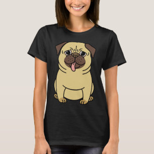 Camiseta T-Shirt Clássico de Pug Cuto 246