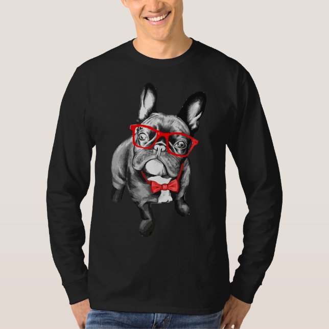 Camiseta T-Shirt Clássico De Pug Francês 514 (Frente)