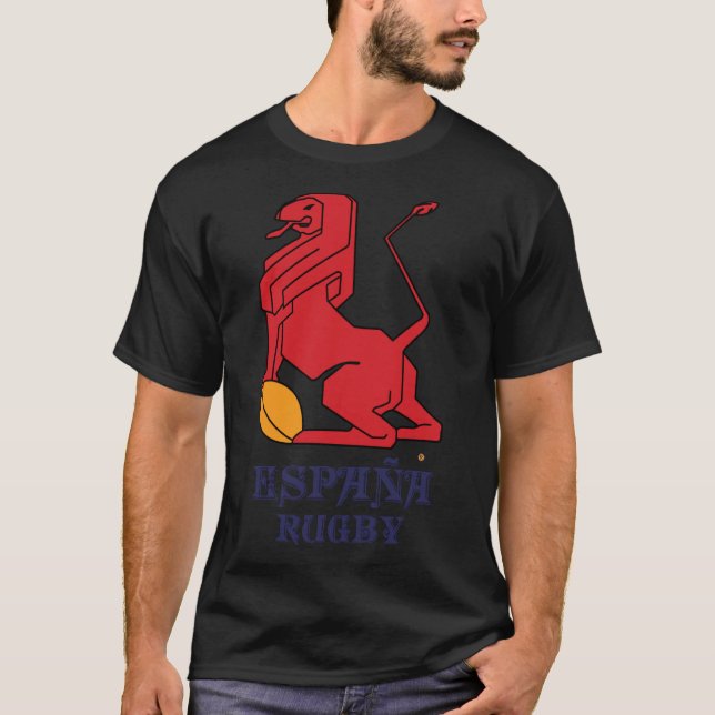 Camiseta T-Shirt Clássico de Rugby da espanha (Frente)