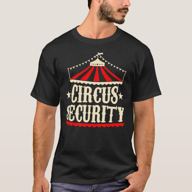 Camiseta T-Shirt Clássico de Segurança do Circo (Frente)