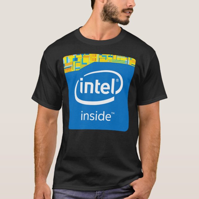 Camiseta T-Shirt Clássico Dentro da Intel (Frente)