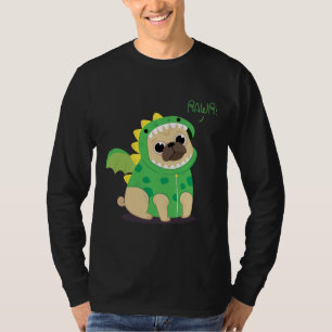 Camiseta T-Shirt Clássico DESIGN do PUG DRAGON 423