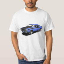 T-shirt clássico do carro do desafiador azul