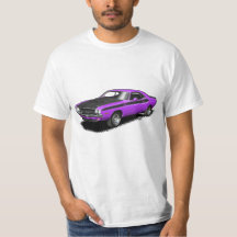 T-shirt clássico do carro do desafiador roxo