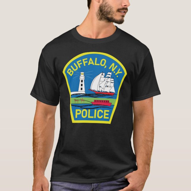 Camiseta T-Shirt Clássico do Departamento de Polícia de Buf (Frente)