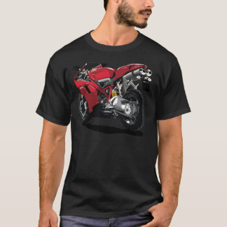 Camiseta T-Shirt Clássico do Ducati 848 Bike CarToon
